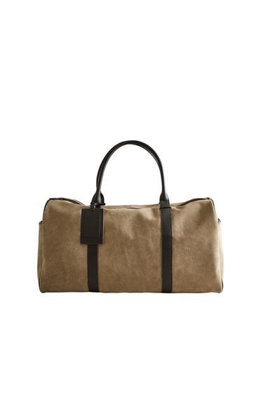 SAC DE VOYAGE CUIR - Beige de Zara