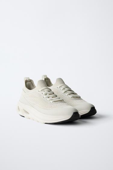 Zara SNEAKERS WITH SOLE DETAIL - White