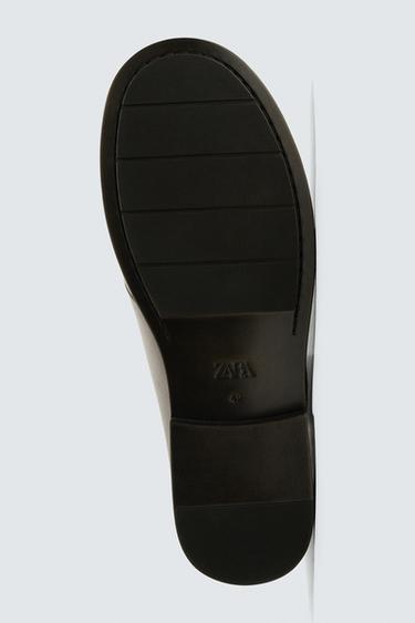 CHAUSSURES EN CUIR À BORD LARGE - Bordeaux de Zara - Image 3