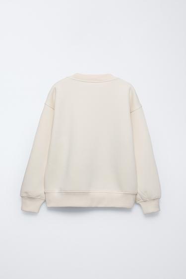 PLAIN SWEATSHIRT - Ecru by Zara - Image 1
