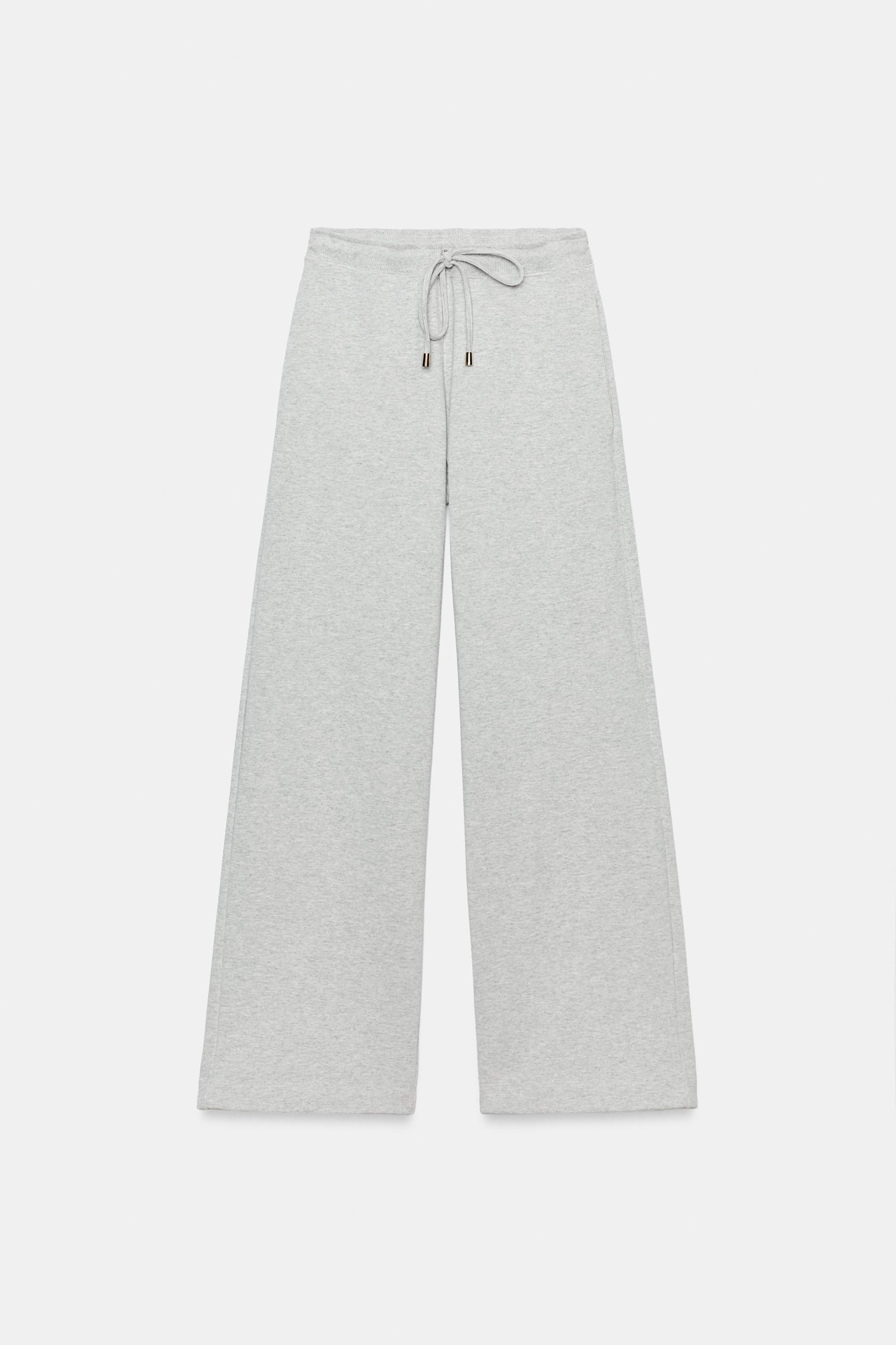 Женские брюки Zara WIDE-LEG FLEECE TROUSERS — фото 6