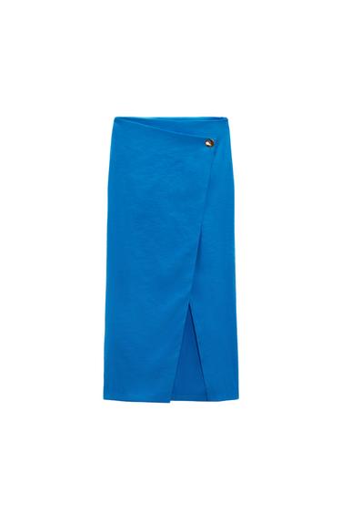 SATIN WRAP SKIRT