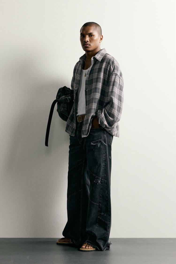 Camisa de cuadros de corte oversize 4