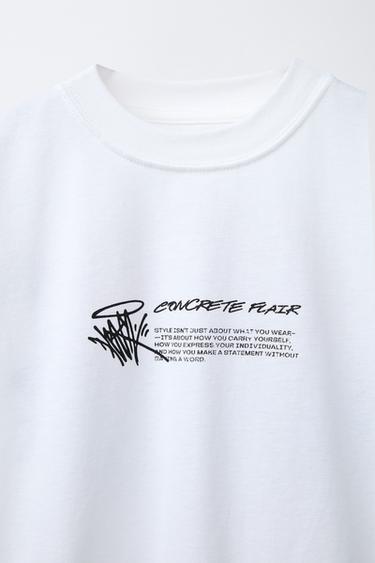T-SHIRT IMPRIMÉ GRAFFITI - Blanc de Zara - Image 2