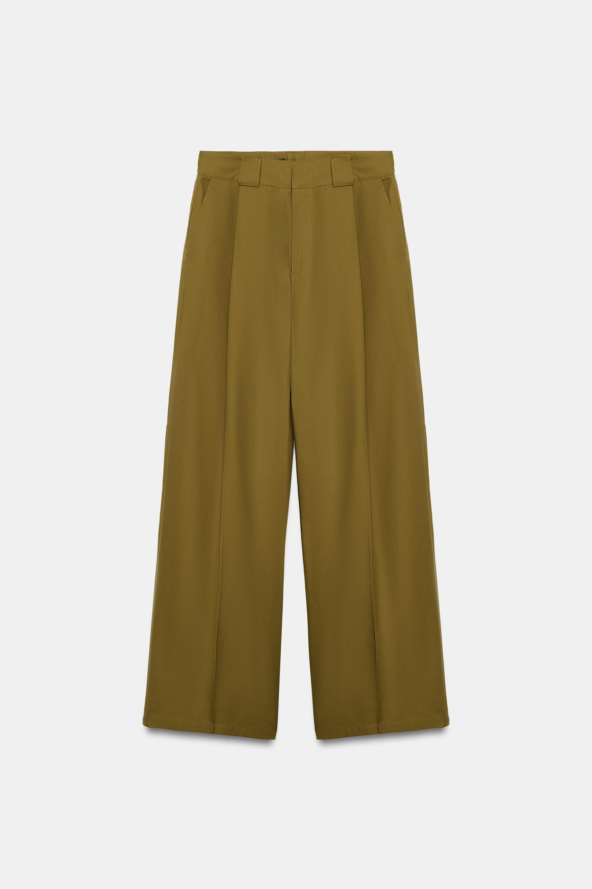 Zara Kemer Köprülü Pilili Pantolon görsel 6