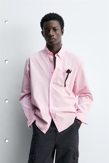 REGULAR FIT TWILL PAMUTING – Rózsaszín a ZARA-tól