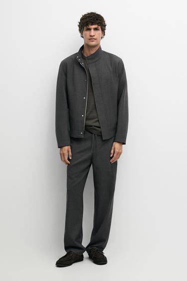 Zara 100% wool co-ord pants - Gray - Image 0