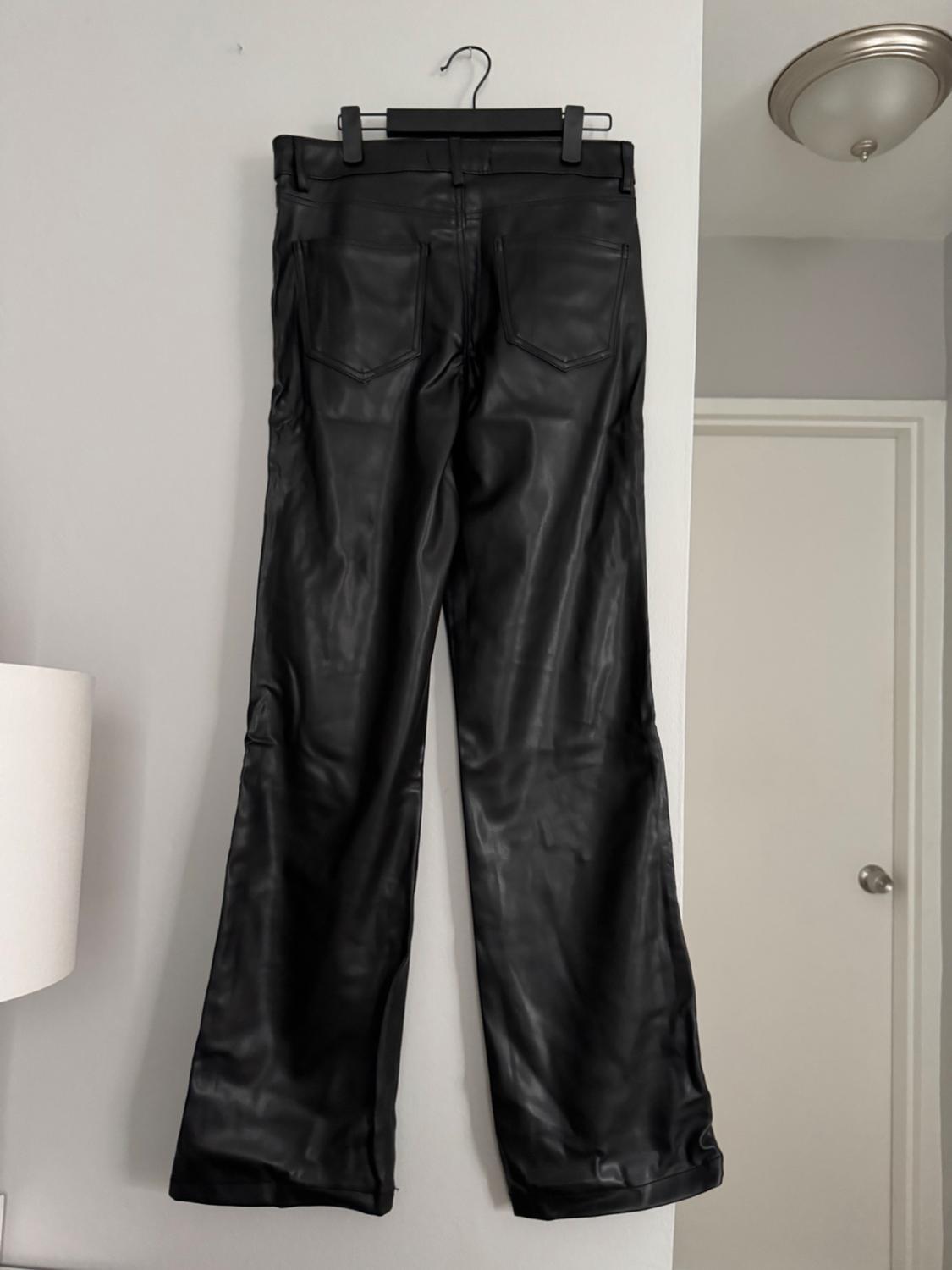 STRAIGHT LEG FAUX LEATHER PANTS - Image 2
