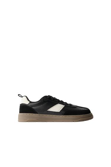 LEATHER BAREFOOT SNEAKERS - Black by Zara