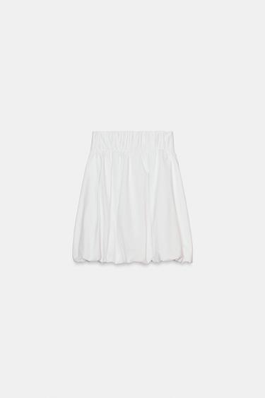 STUDDED BALLOON MIDI SKIRT - White by Zara - Image 8