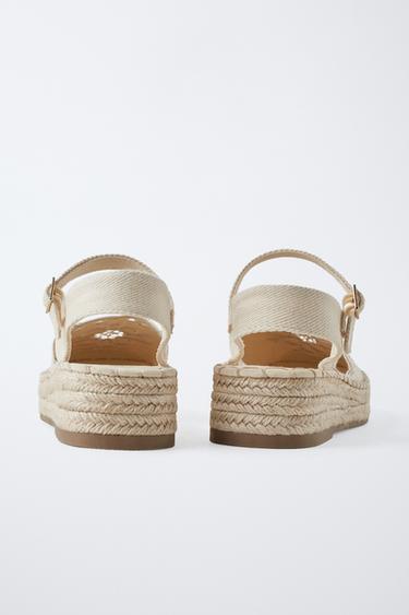 ESPADRILLE BRODÉE - Blanc écru de Zara - Image 3