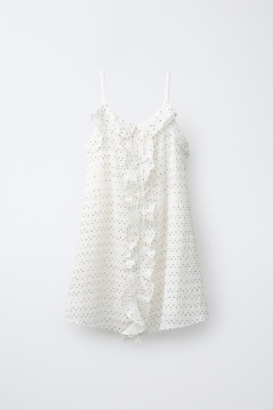 zara sequin dress white Zara - Zw Collection Sequin Dress - White - M
