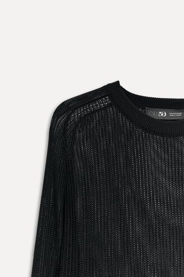 OPEN-KNIT SWEATER 50TH ANNIVERSARY - Black by Zara - Image 4