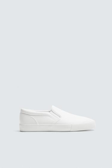 BAMBA SIN CORDONES GRABADA - Blanco de Zara