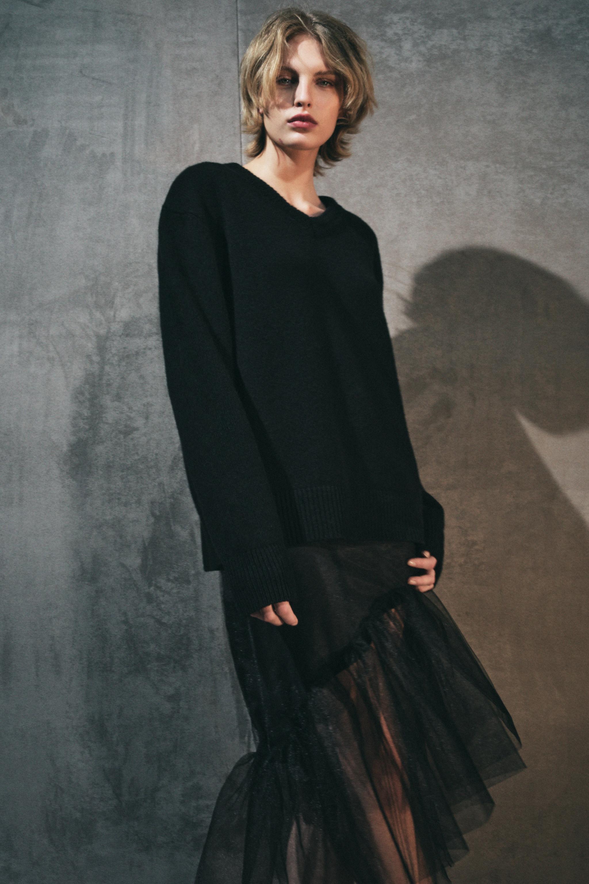 ASYMMETRIC TULLE SKIRT Black ZARA United Kingdom