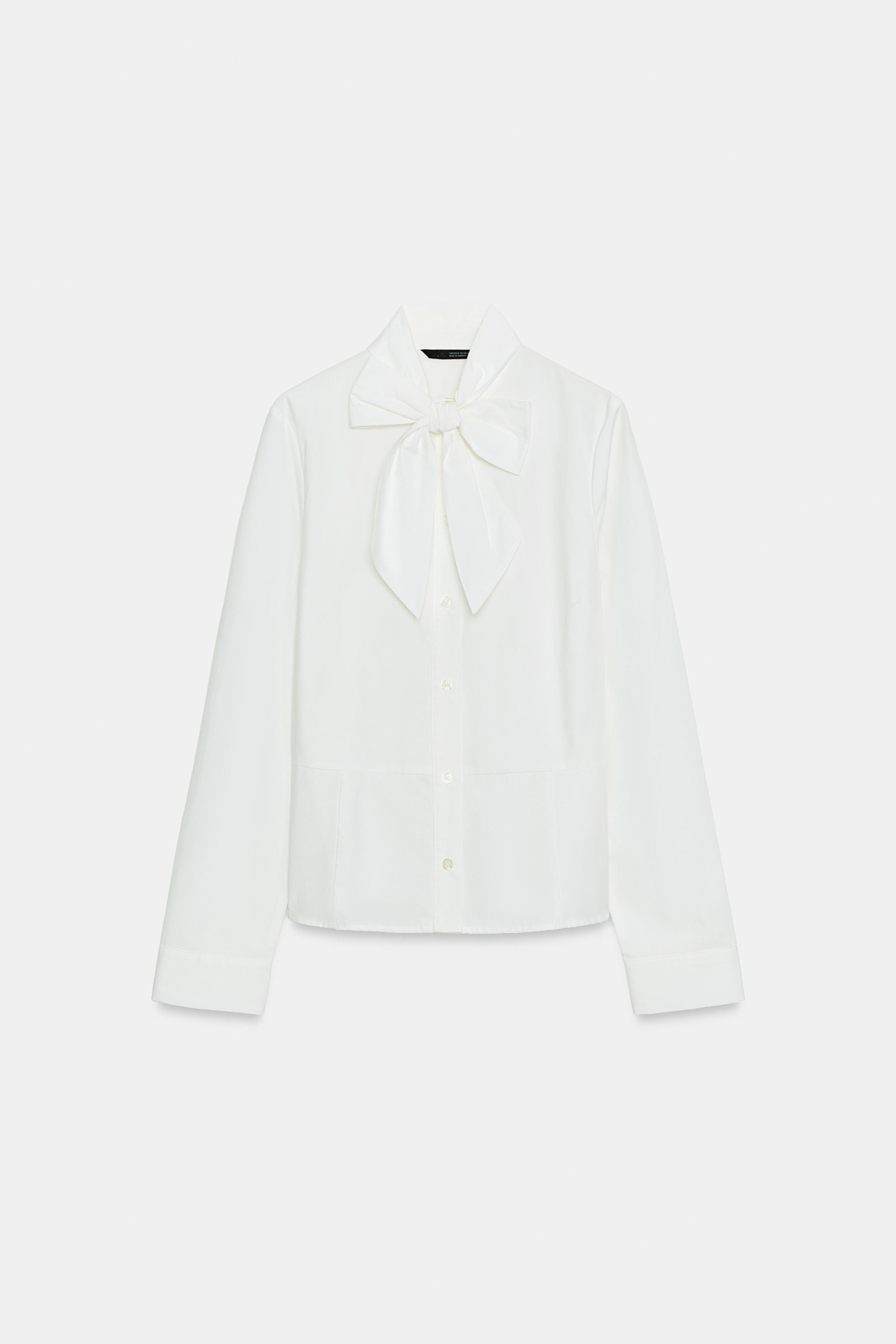 CHEMISE À RAYURES AVEC NŒUD