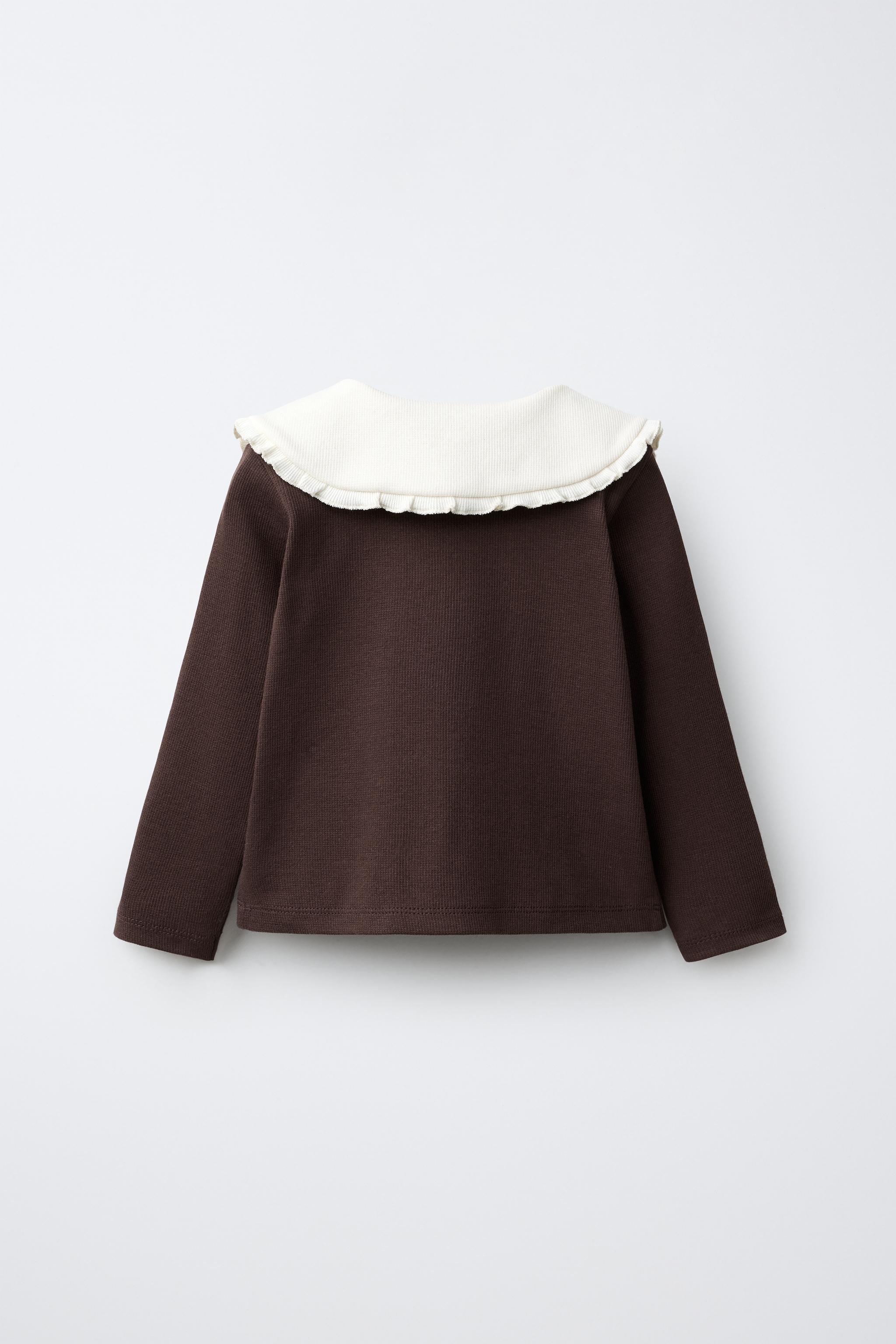 RIB PETER PAN COLLAR T-SHIRT