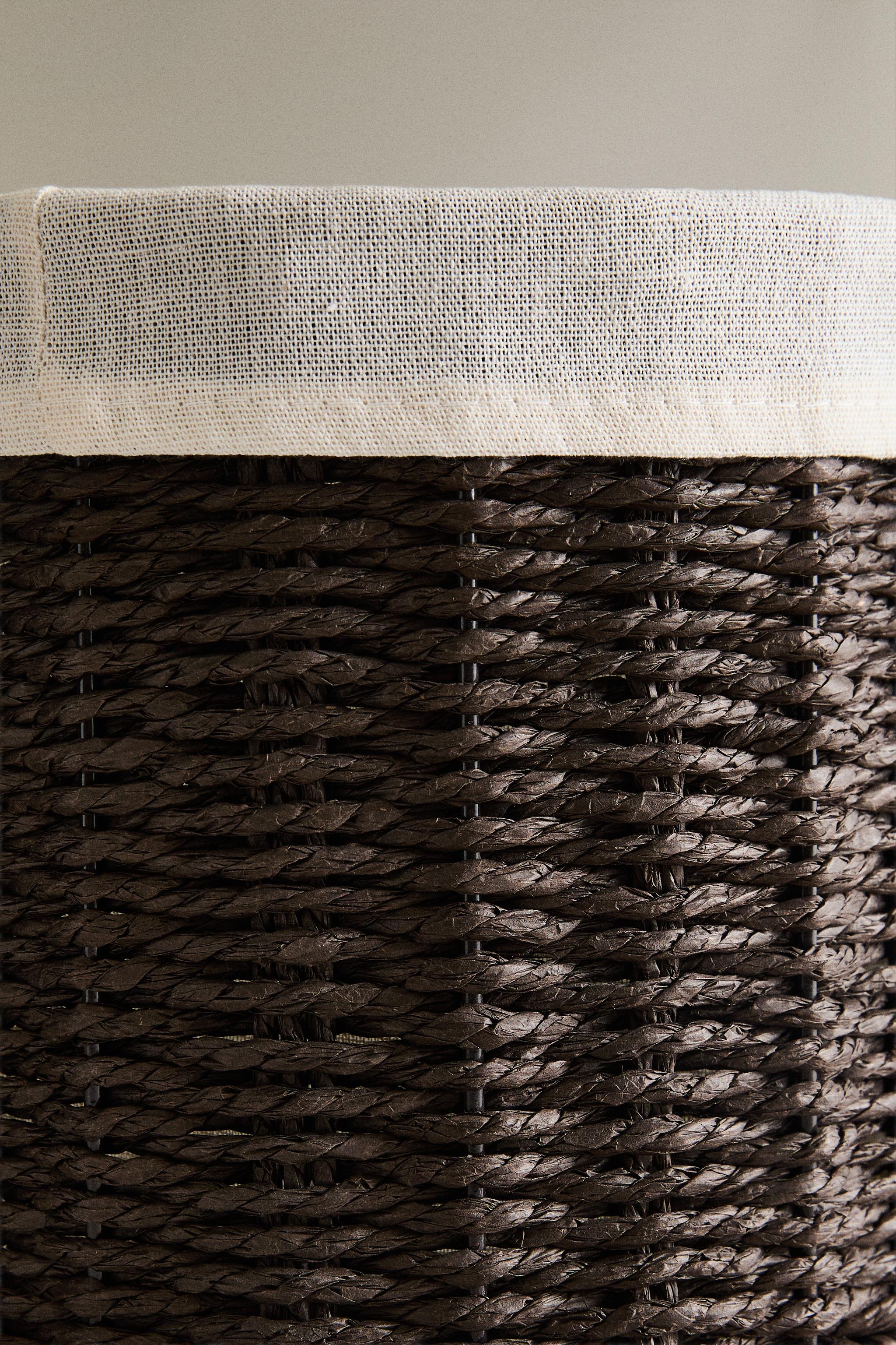 ROUND COTTON LINED BASKET