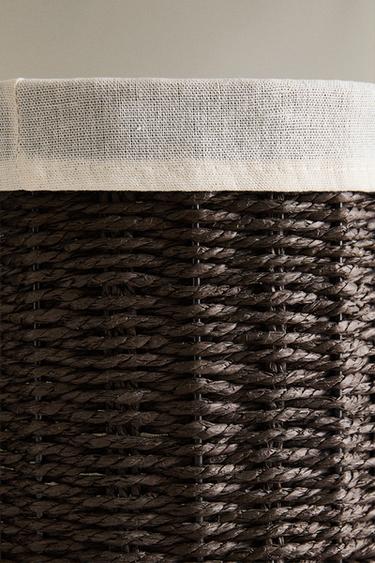 CORBEILLE RONDE DOUBLURE COTON - Marron foncé de Zara - Image 3