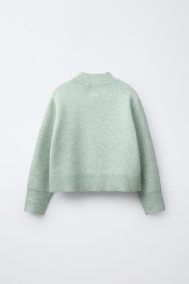PLAIN KNIT SWEATER - Light green by Zara - Image 1