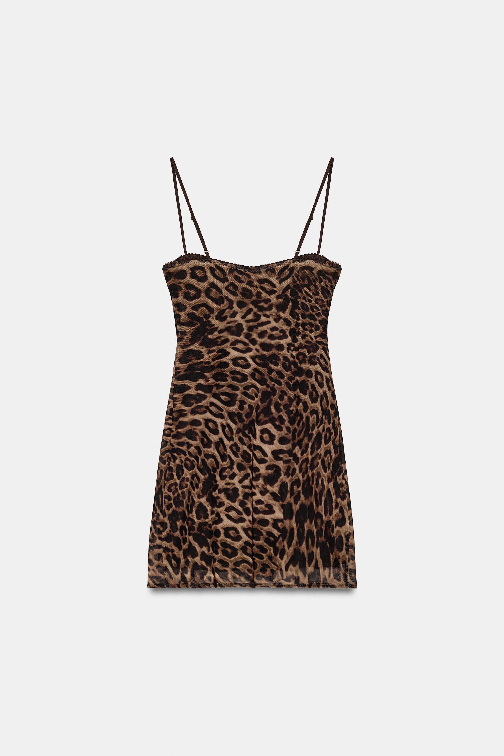 ROBE CORSET EN TULLE À IMPRIMÉ ANIMALIER