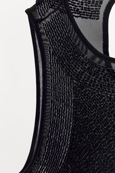 TOP BIMATIÈRE À FANTAISIE - Noir de Zara - Image 7