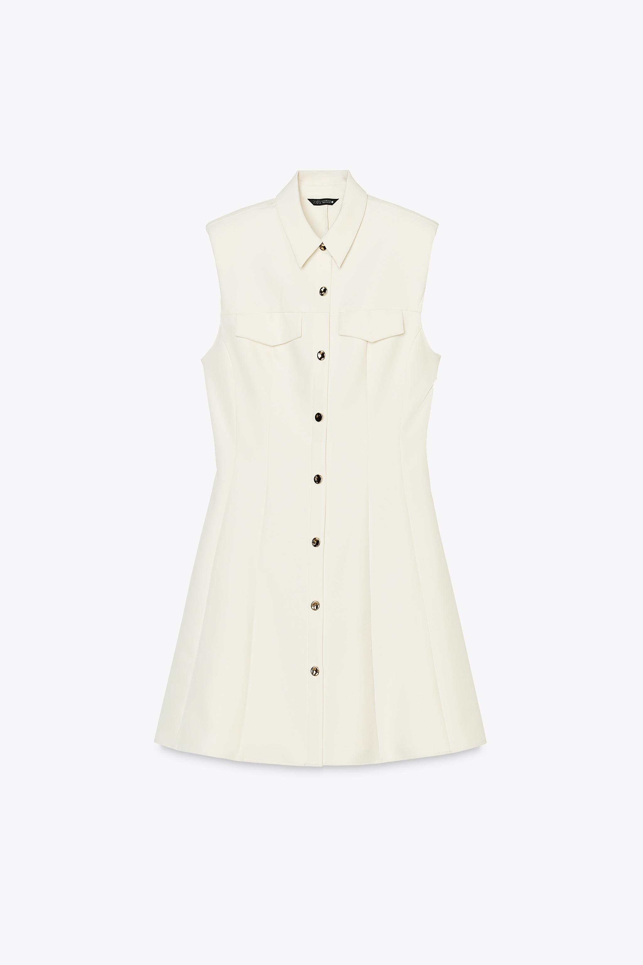 クレープミニワンピース - エクリュ | ZARA Japan / 日本