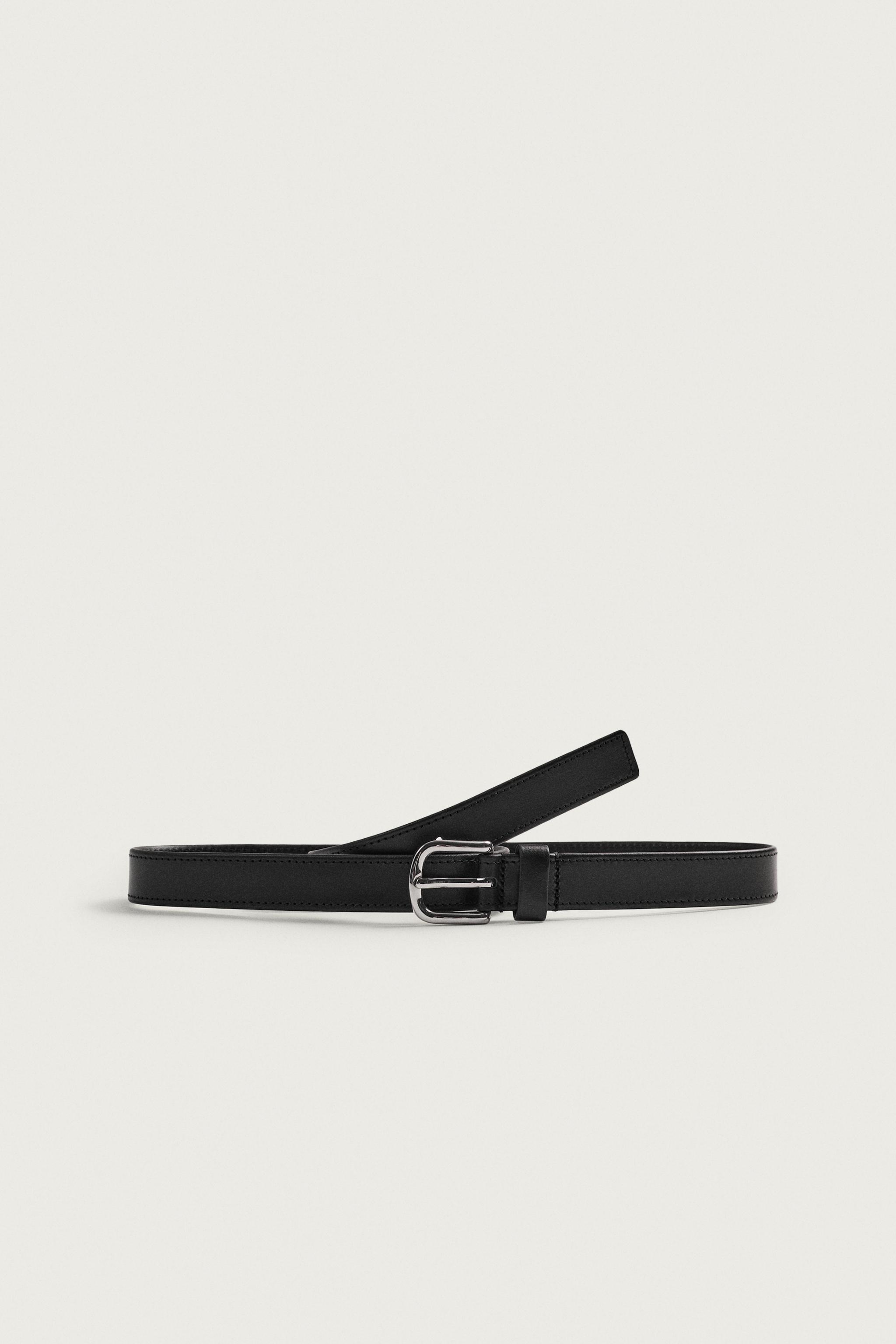 DRESS LEATHER BELT — Black