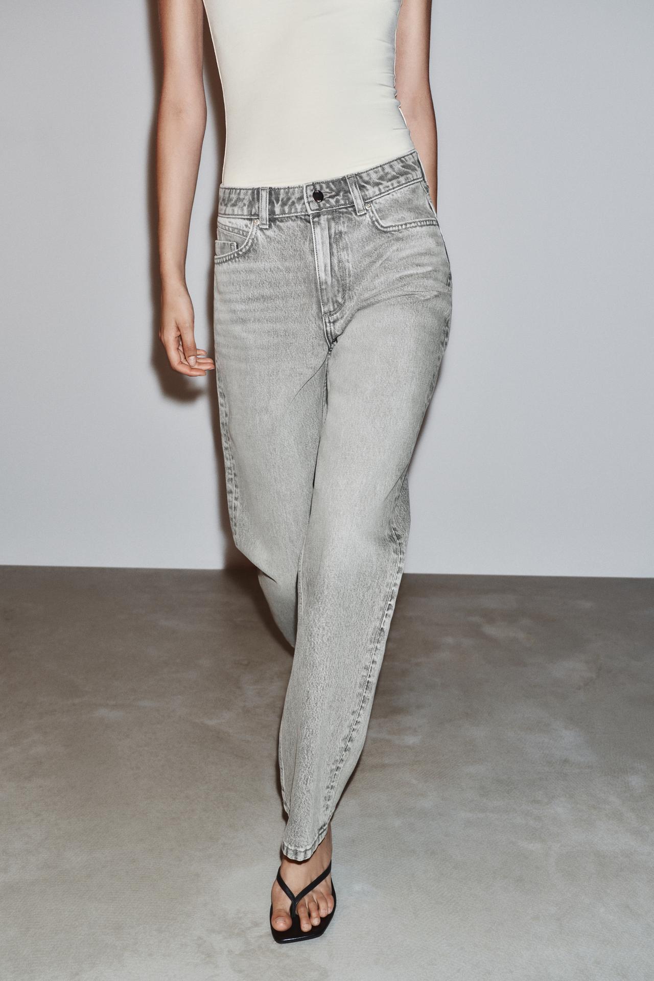 JEANS Z1975 HIGH-WAIST REGULAR LONG LENGTH — Grey