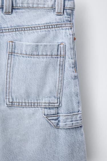 SHORT EN JEAN STYLE CHARPENTIER - Bleu clair de Zara - Image 3