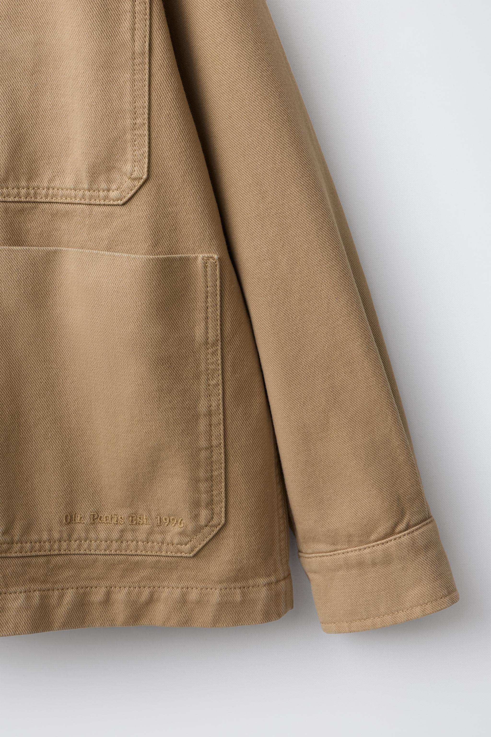 SURCHEMISE EN CANVAS AVEC BRODERIE 0FR. PARIS X ZARA