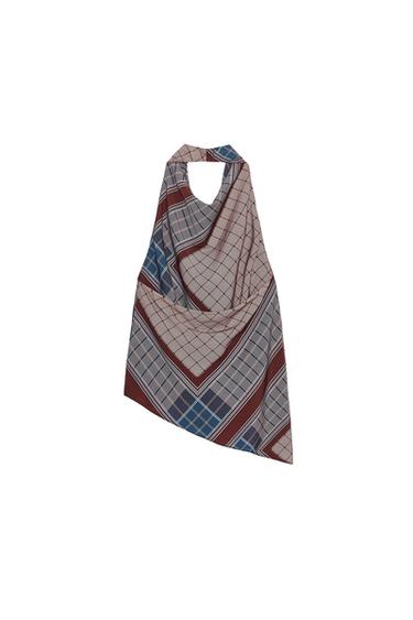 TOP HALTER ESTAMPADO ASIMÉTRICO - Multicolor de Zara