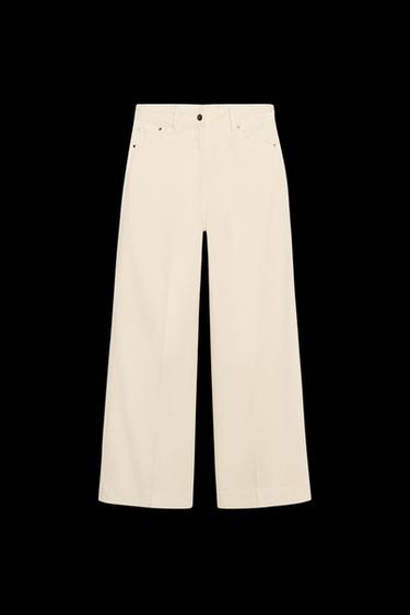 Zara HIGH-WAISTED LOOSE FIT JEANS ZW COLLECTION - Yellow