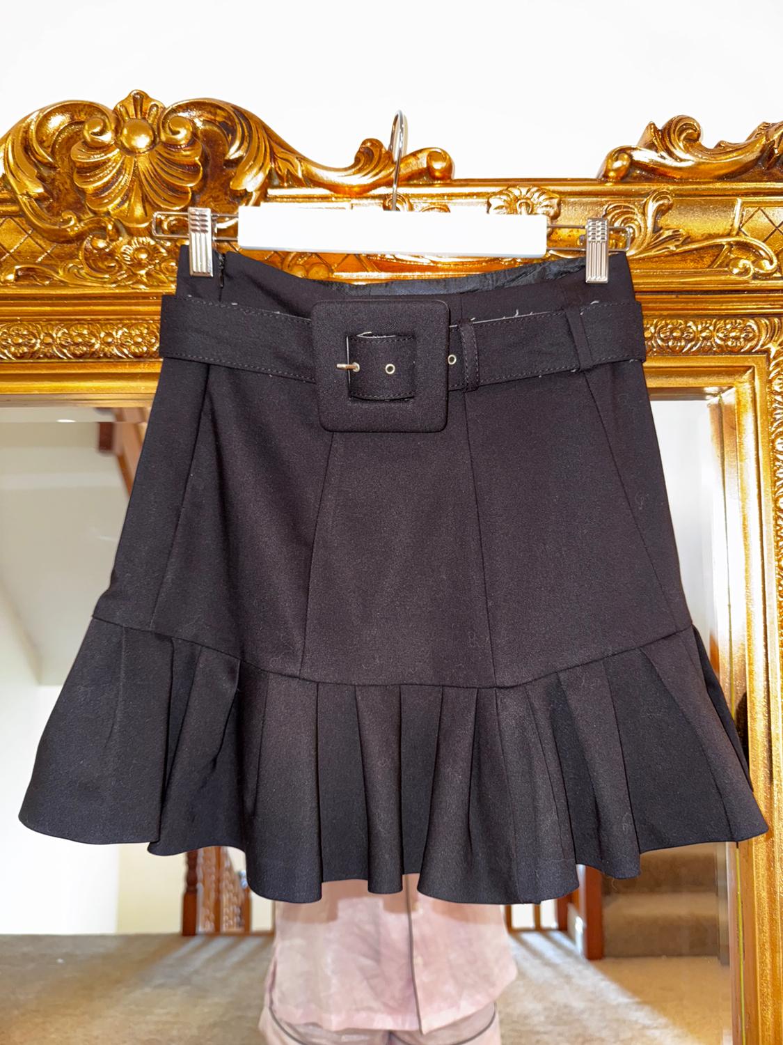 MINI SKIRT WITH PLEATED HEM - Image 6