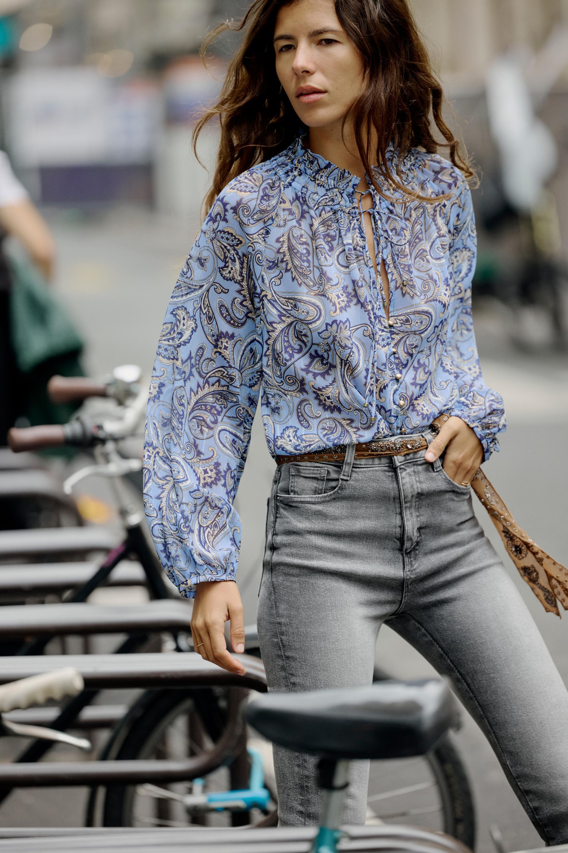 PAISLEY PRINT SHIRT - Blues | ZARA United States