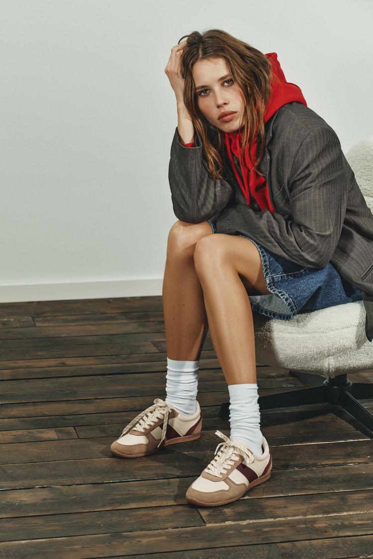 CONTRASTING RUNNING SNEAKERS Multi-color ZARA United States