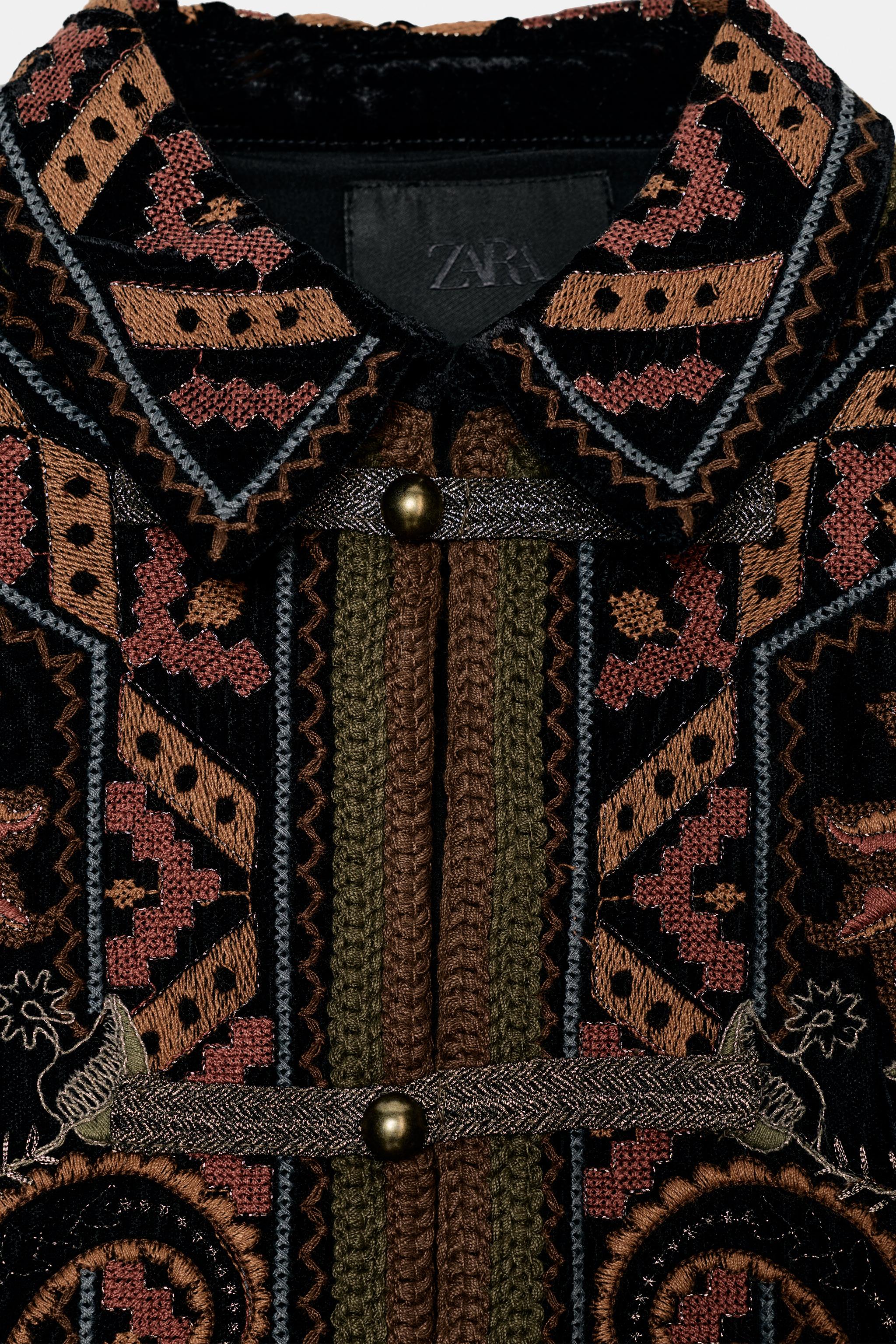 ZW COLLECTION EMBROIDERED VELVET JACKET