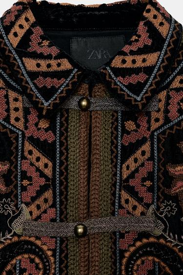 VESTE EN VELOURS BRODERIES ZW COLLECTION - Noir de Zara - Image 7