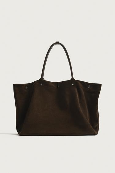 AARON LEVINE X ZARA LEATHER TOTE BAG - Brown by Zara