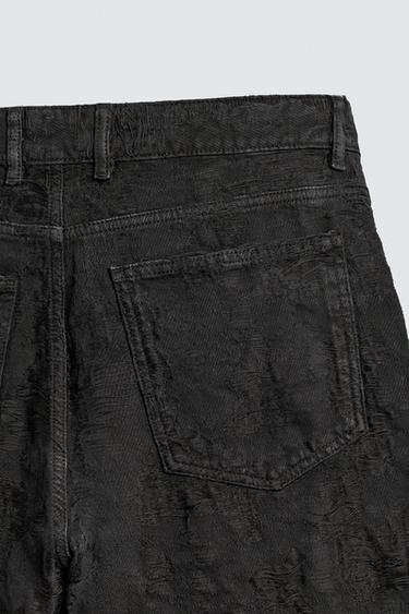 PANTALON JACQUARD TEXTURÉ - Noir de Zara - Image 9