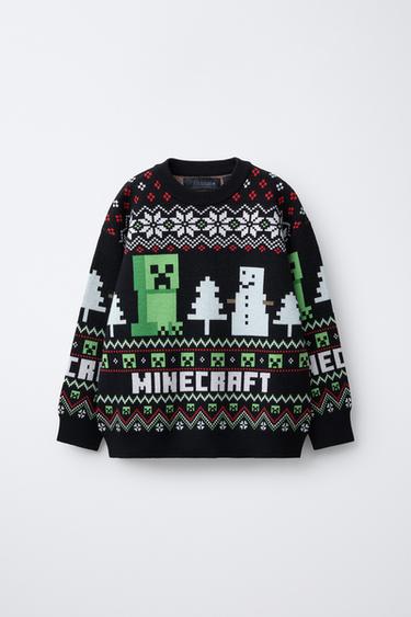 MINECRAFT © MOJANG AB. ™ KNIT JUMPER - Black by Zara