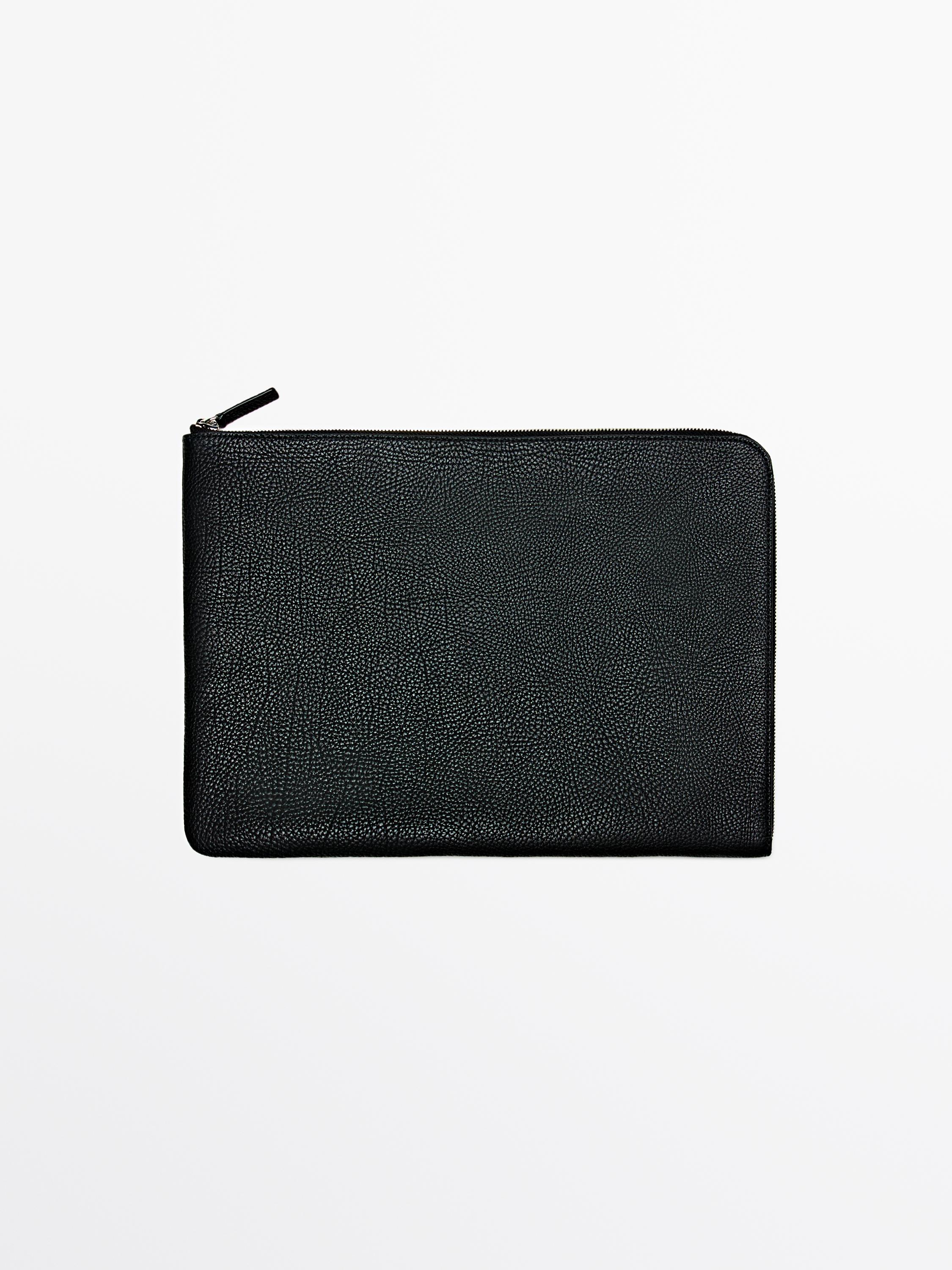 Nappa leather pouch clutch