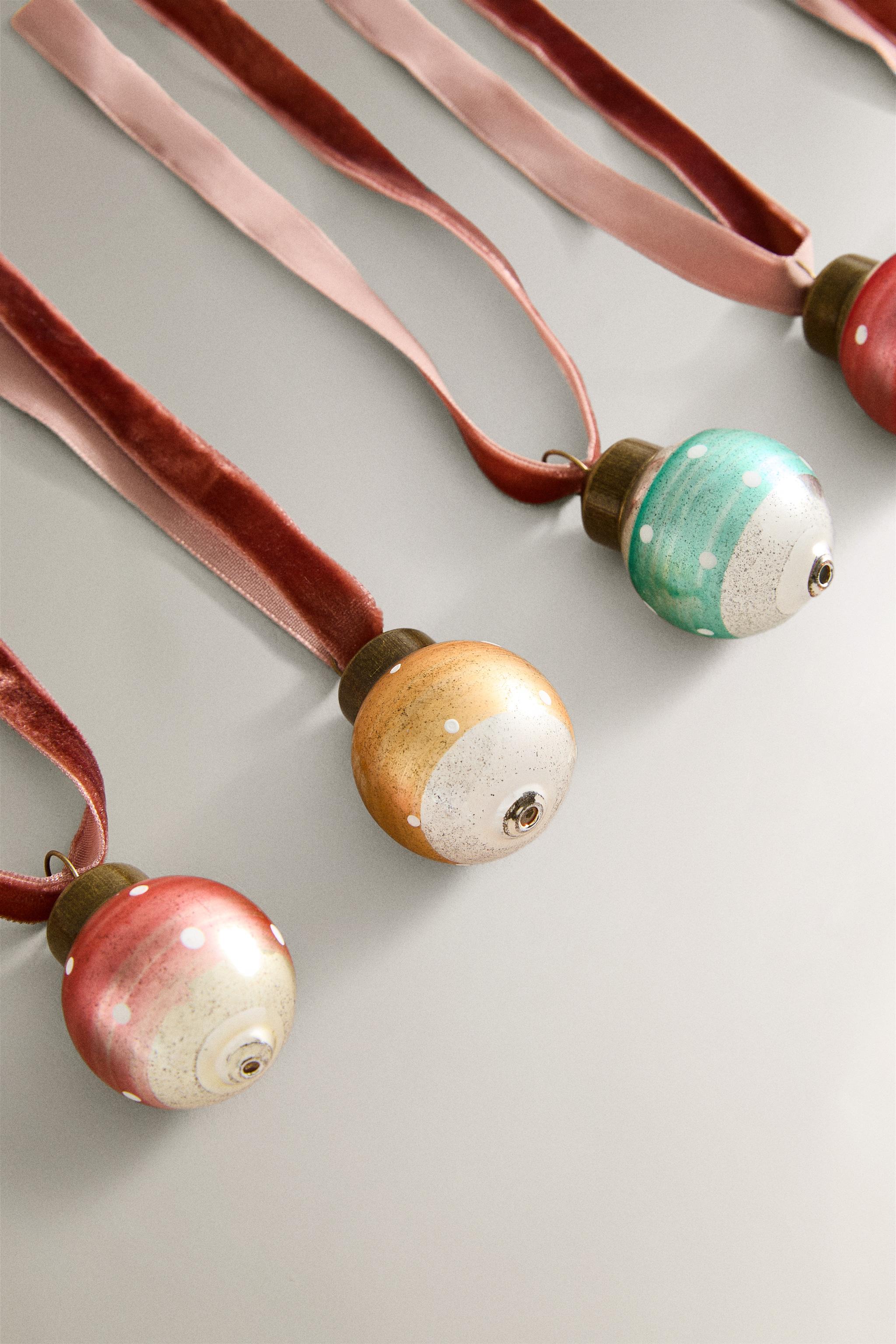 PACK DÉCO SAPIN MINI BOULES COULEURS RÉTRO NOËL (LOT DE 6)