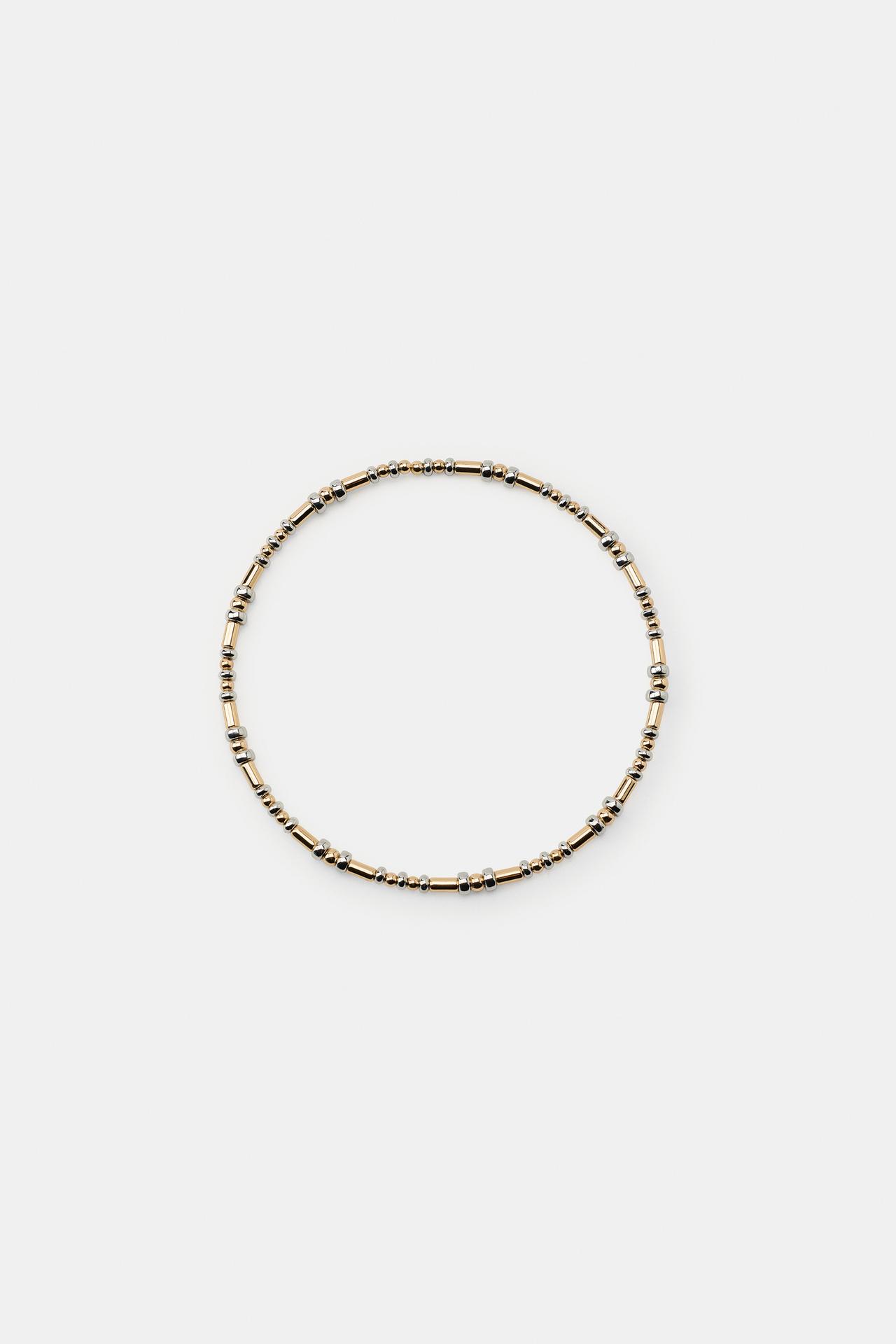 COMBINED MOLDABLE CHOKER NECKLACE — Gold / Silver