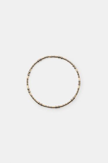 COMBINED MOLDABLE CHOKER NECKLACE — Gold / Silver 2