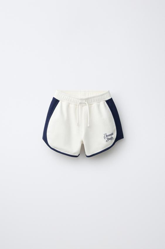 BERMUDA COM TEXTO EM CONTRASTE - Cru da Zara - Imagem 0
