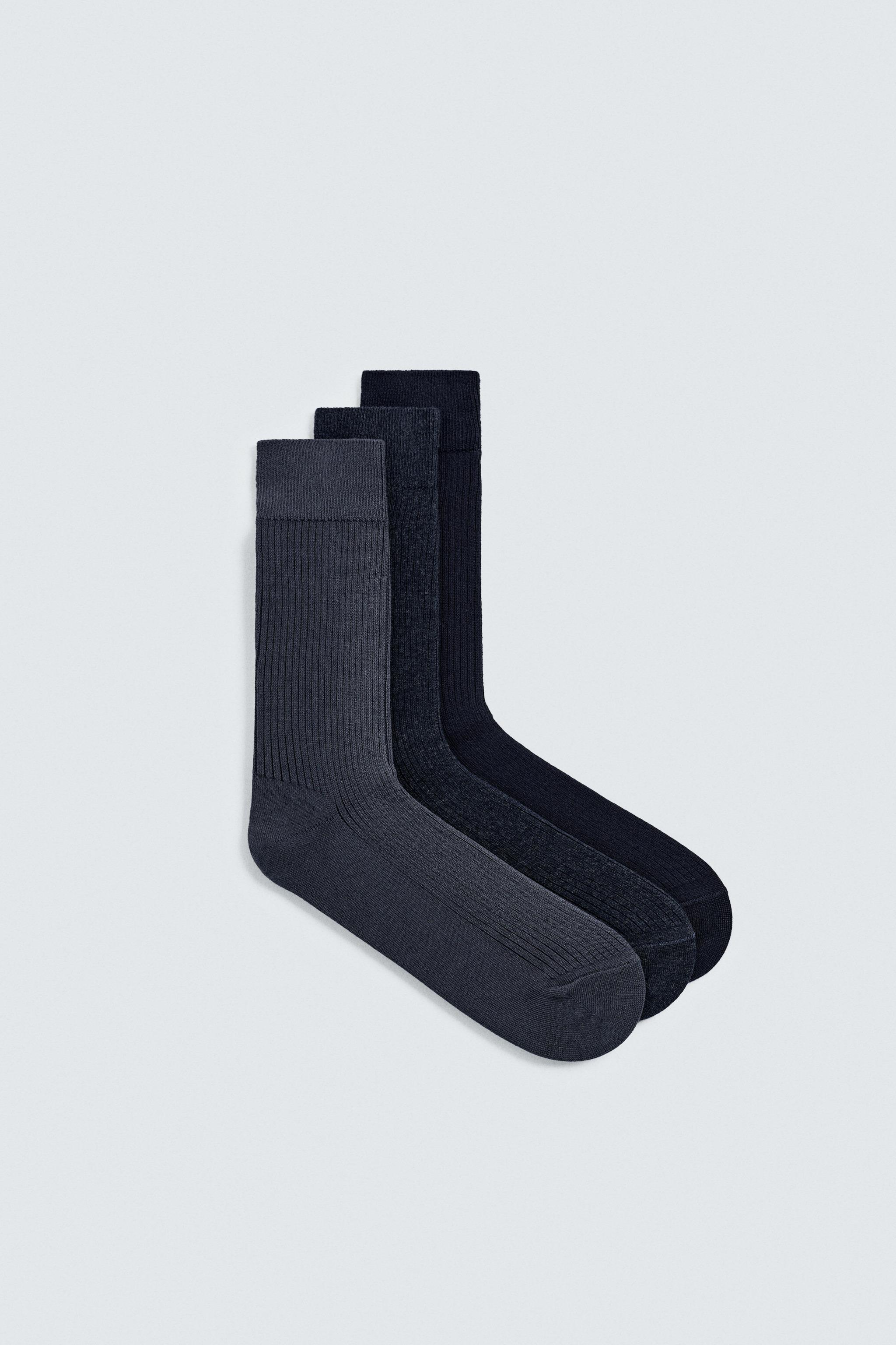 3-PACK RIBBED SOCKS