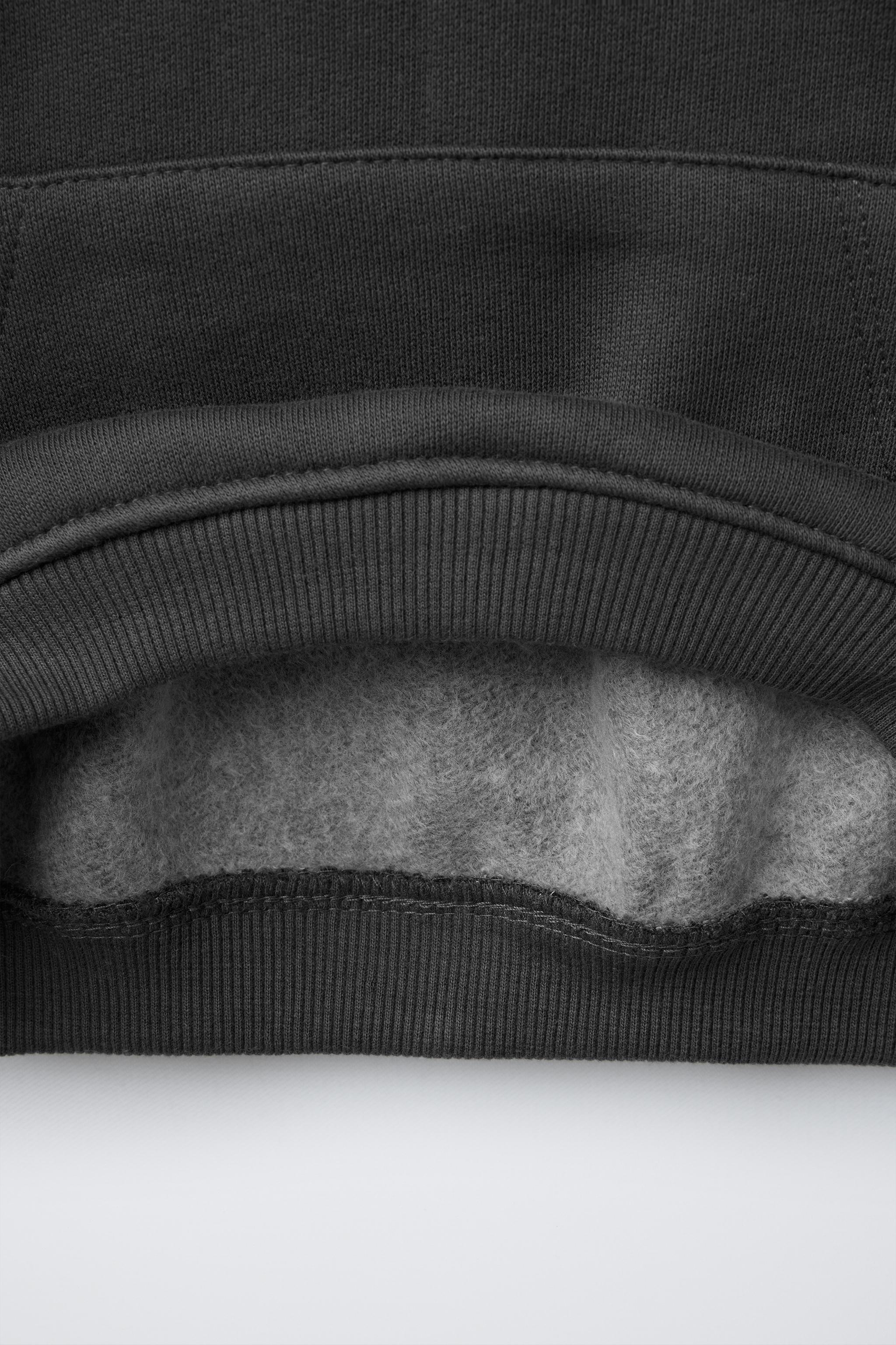QUARTER ZIP POUCH POCKET SWEATSHIRT - Anthracite grey | ZARA