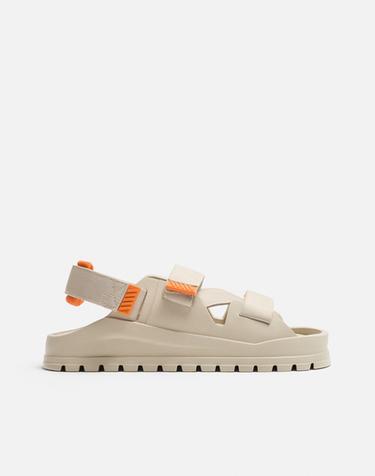 TECHNICAL STRAP SANDALS - Bone White by Zara
