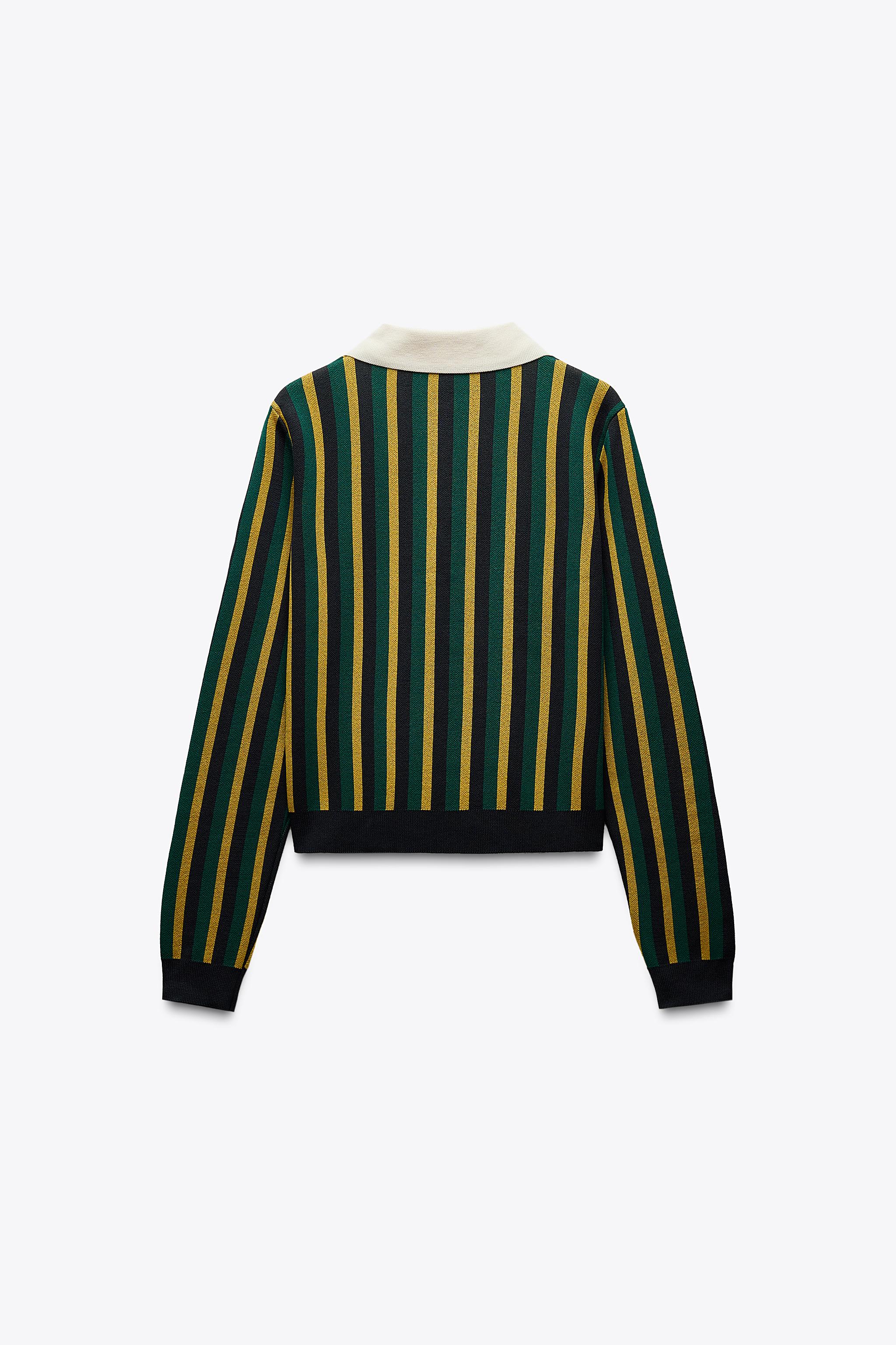 高質 ストライプ柄ポロニットセーター - 日本 / Japan ZARA | マルチカラ― ニット+セーター